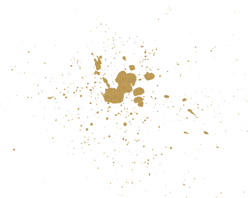 Splatter of Gold Glitter